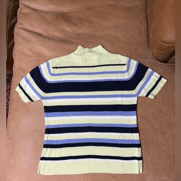Croft & Barrow Striped Mock Neck Sweater Lightweight Women’s Size Medium - Picture 5 of 5